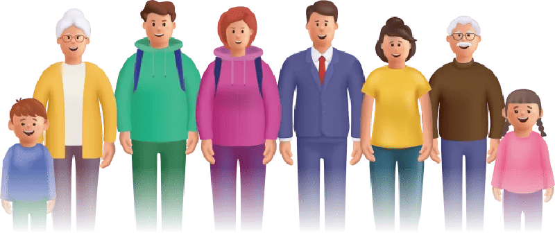 避難訓練を受ける人々